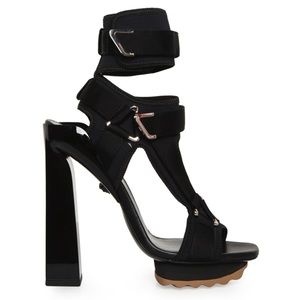 VERSACE NEOPRANE VELCRO STRAP HIGH HEEL